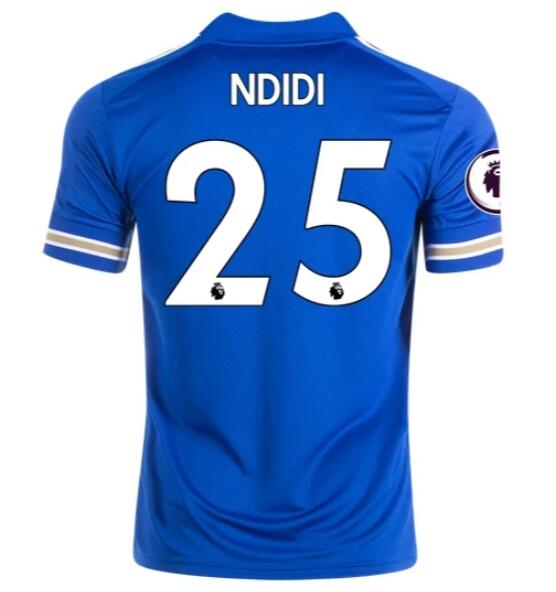 Leicester City Home Kit Soccer Jersey WILFRED NDIDI #25 2020/21